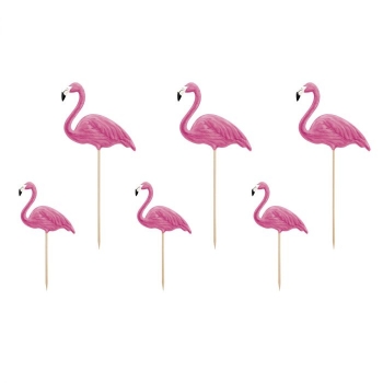 Cake Topper - Flamingos